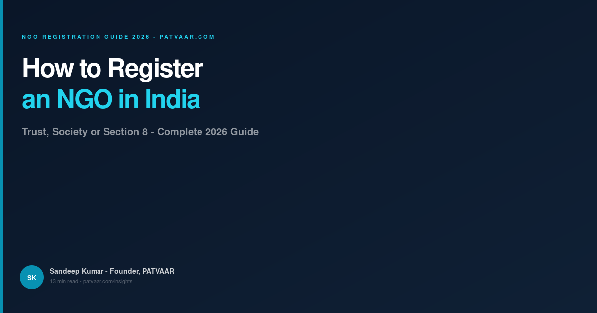 How to Register an NGO in India 2026 Guide